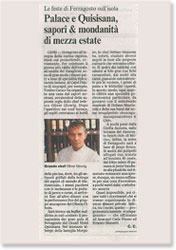 Corriere del Mezzogiorno - Palace e Quisisana, sapori & mondanit� di mezza estate