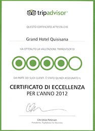 Certificato di Eccellenza 2012